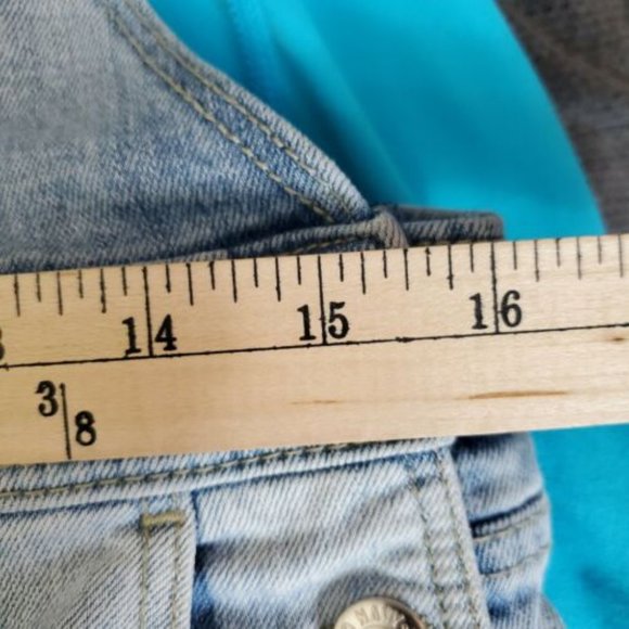 Old Navy Women’s Denim Overalls Shortalls Small Light Wash High Rise‎ Destroyed - Picture 4 of 7